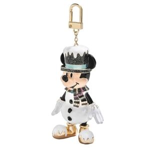 New Baublebar Mickey & Friends Snowman Bag Charm